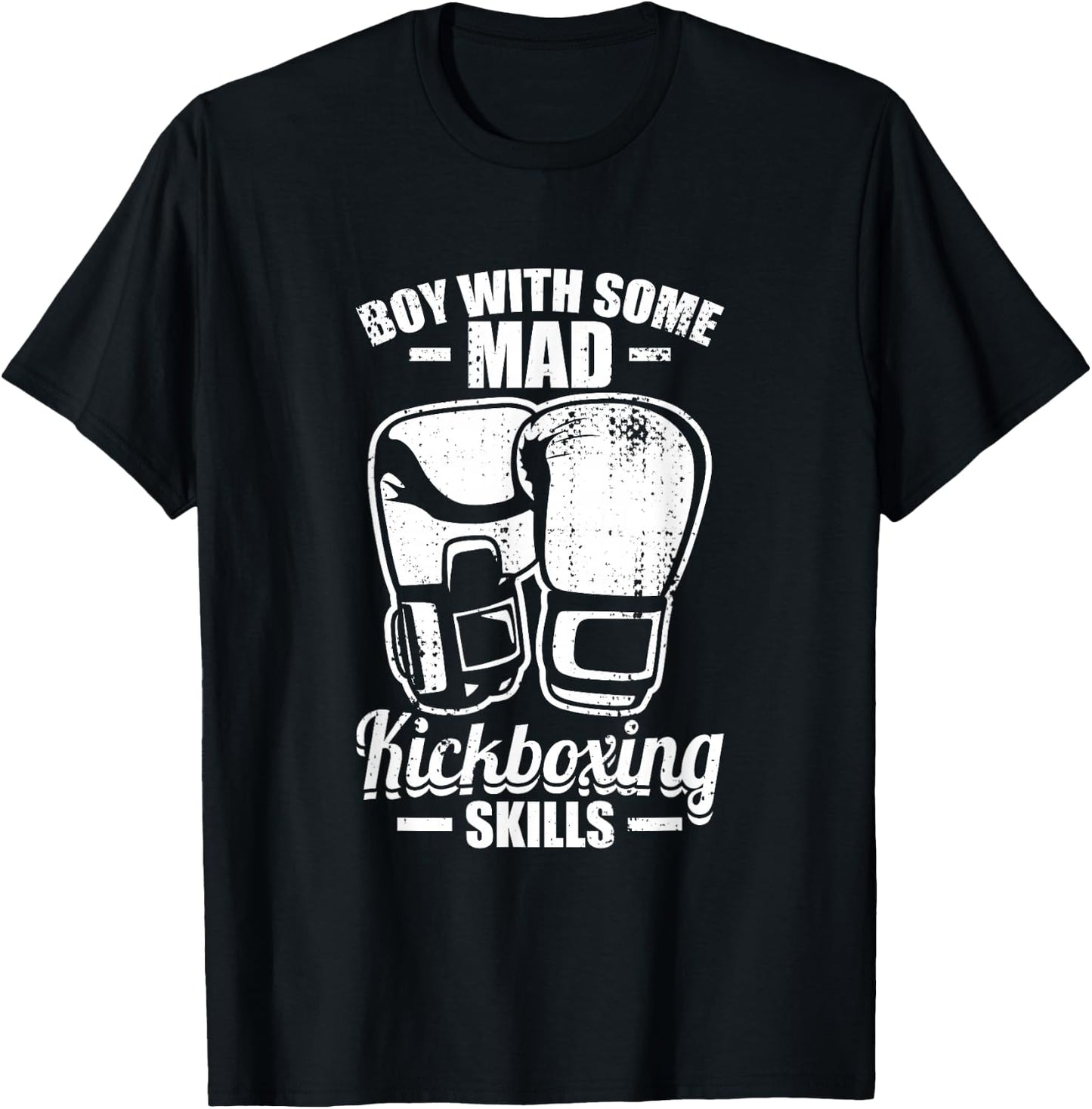 Junge mit verrückten Kickbox Fähigkeiten Kickboxen T-Shirt - T-Shirt | Black