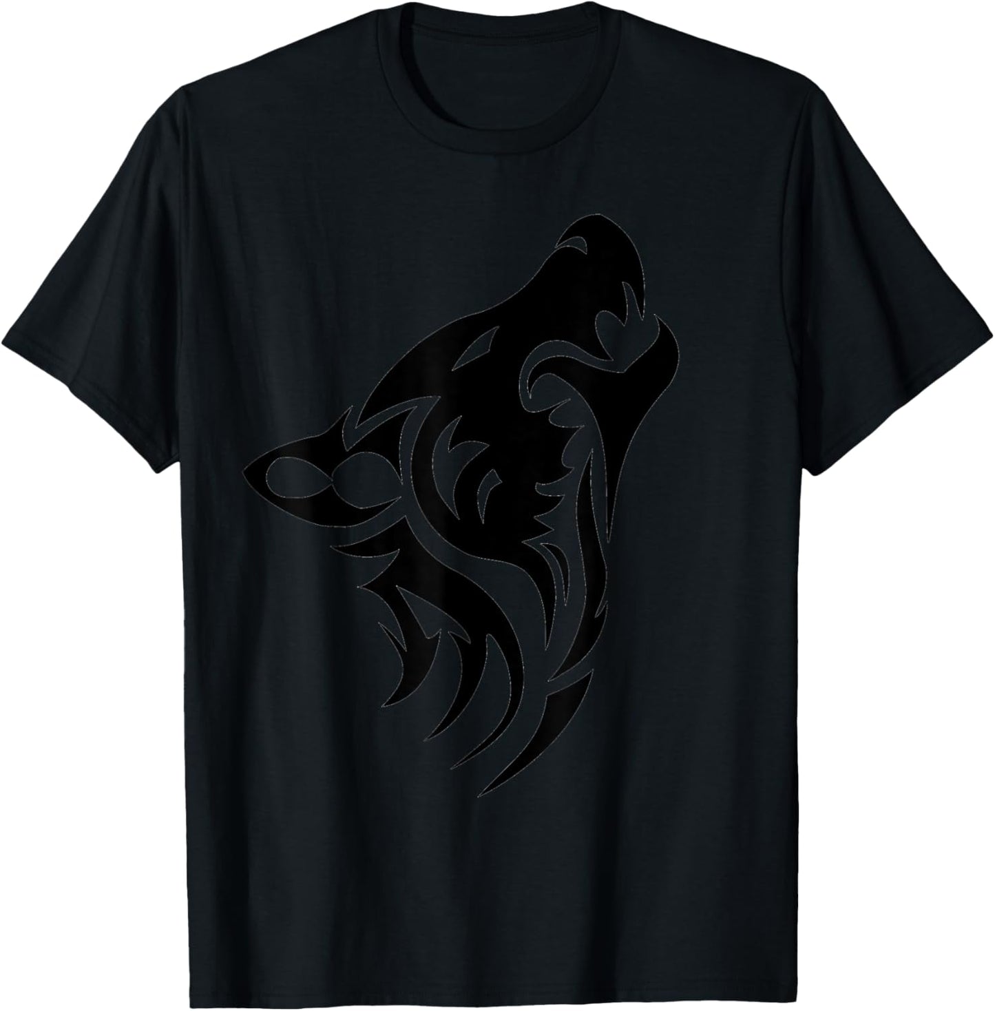 Wild Wolf Pack Team - Retro Vintage Wildlife Lone Black Wolf T-Shirt - T-Shirt | Black