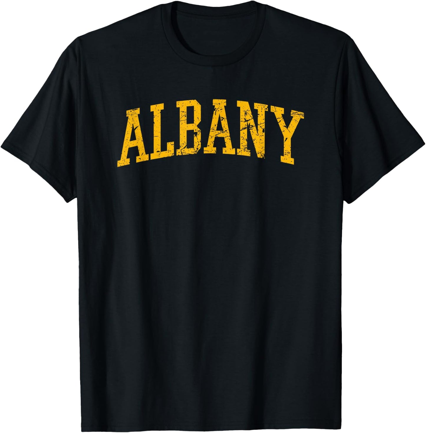 Albany NY- Throwback Design - Vintage Worn Classic T-Shirt - T-Shirt | Black