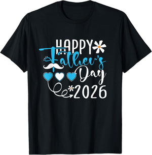 Happy Fathers Day 2026 Funny Saying for Dad Grandpa Men T-Shirt - T-Shirt | Black