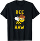 Bee-Haw | Cute Cowboy Environmentalist T-Shirt - T-Shirt | Black