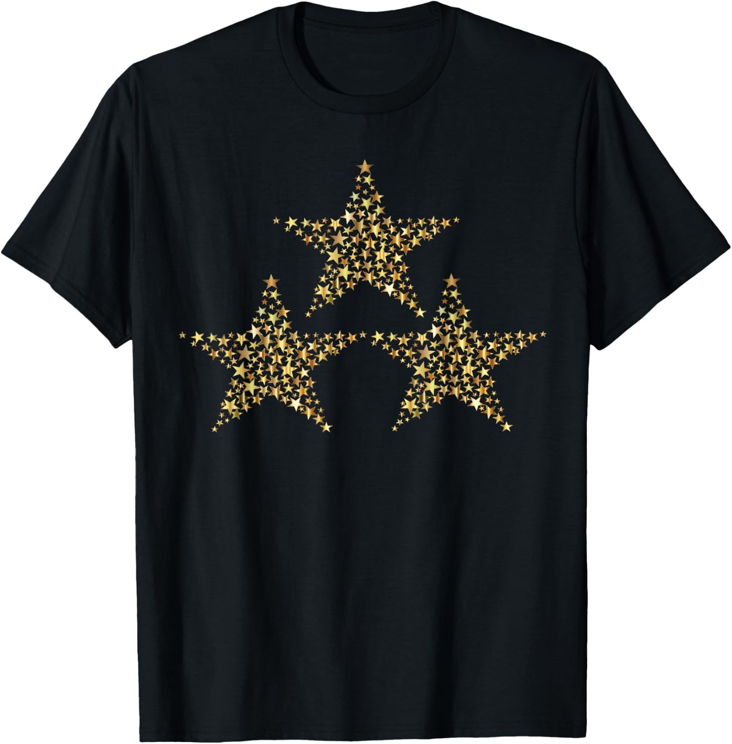 Golden Stars Golden Star , black T-Shirt - T-Shirt | Black