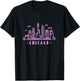 Chicago Skyline Illinois Vintage T-Shirt - T-Shirt | Black