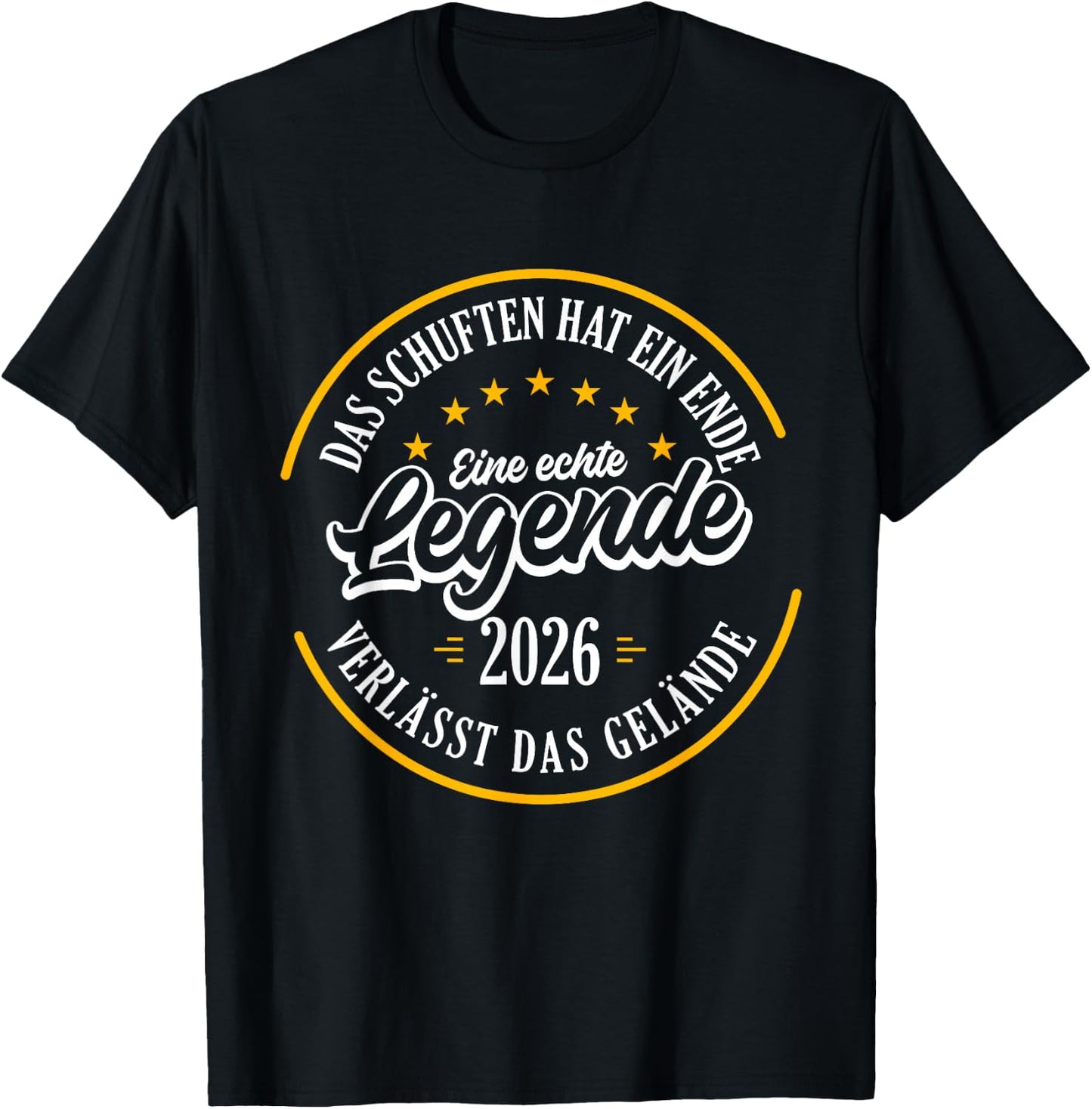 Retirement 2026 a real legend leaves the terrain , black T-Shirt - T-Shirt | Black