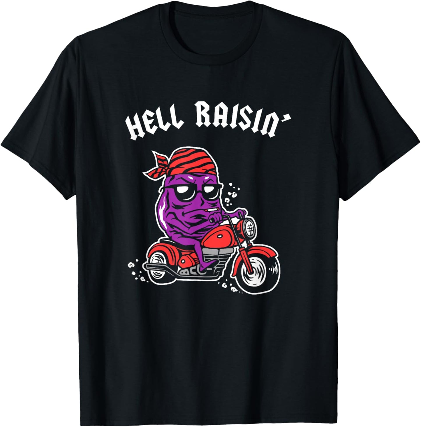 Hell Raisin - Bad Biker Thug Funny T-Shirt - T-Shirt | Black