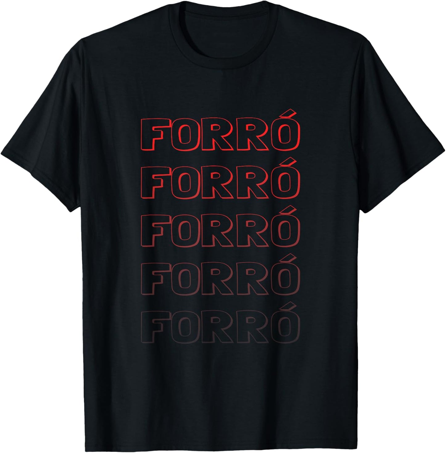 Forró Lettering for Forró Lovers & Dancers T-Shirt - T-Shirt | Black