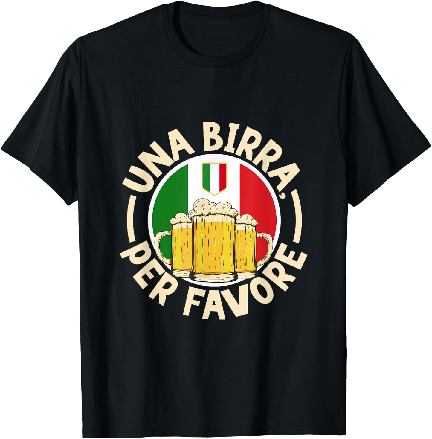 Una birra per favore - Italien T-Shirt - T-Shirt | Black