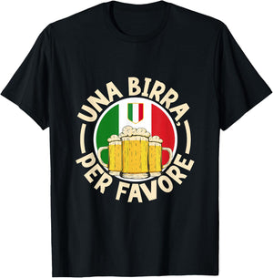 Una birra per favore - Italien T-Shirt - T-Shirt | Black