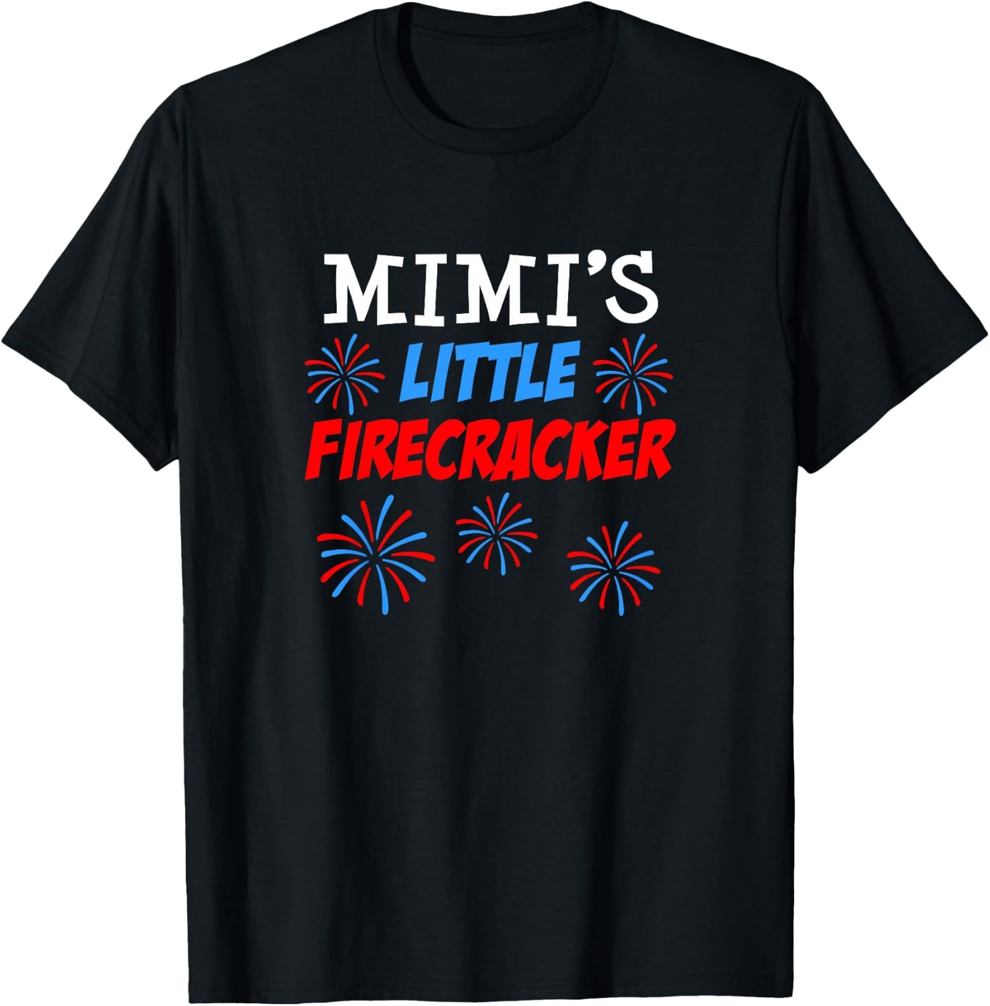 Mimi's Little Firecracker Cute Cartoon Grandchild T-Shirt - T-Shirt | Black