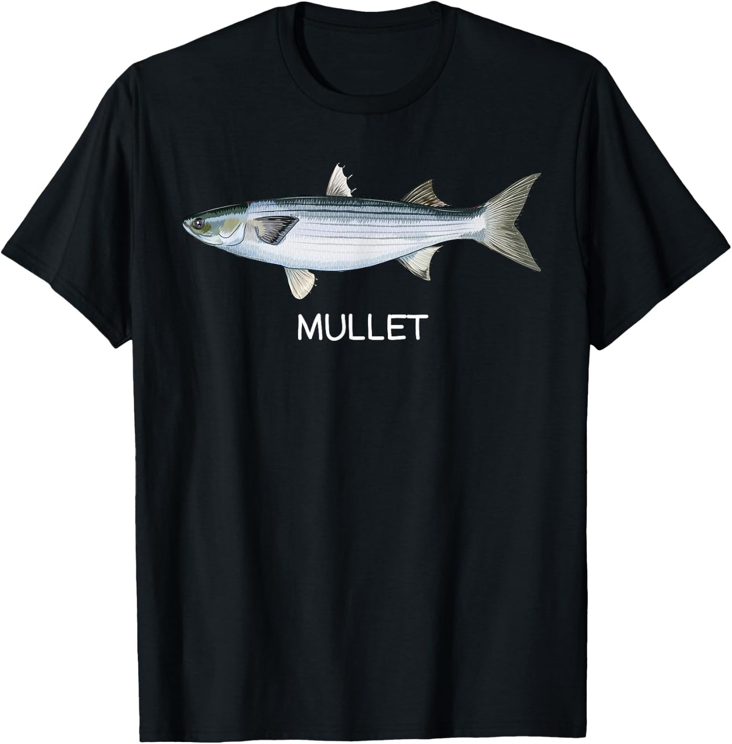 Mullet Saltwater Game Fish T-Shirt - T-Shirt | Black