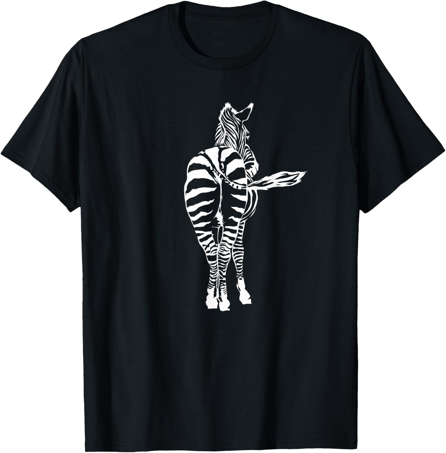 Zebra Butt Africa T-Shirt - T-Shirt | Black
