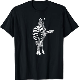 Zebra Butt Africa T-Shirt - T-Shirt | Black