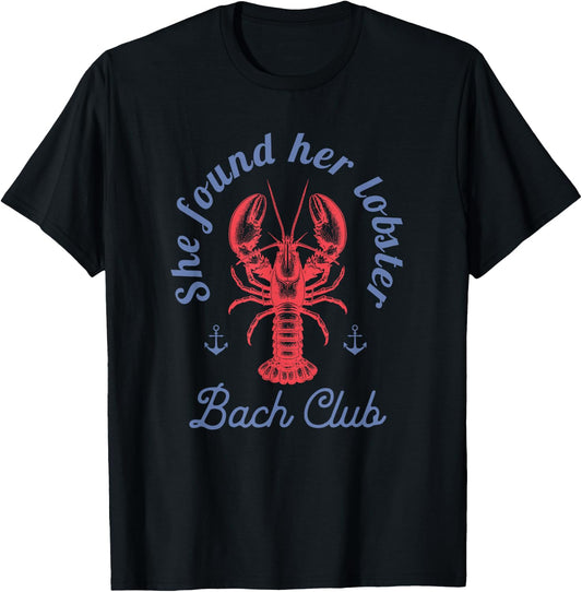 She found her lobster Bach Club party Fisherman aesthetic T-Shirt - T-Shirt | Black