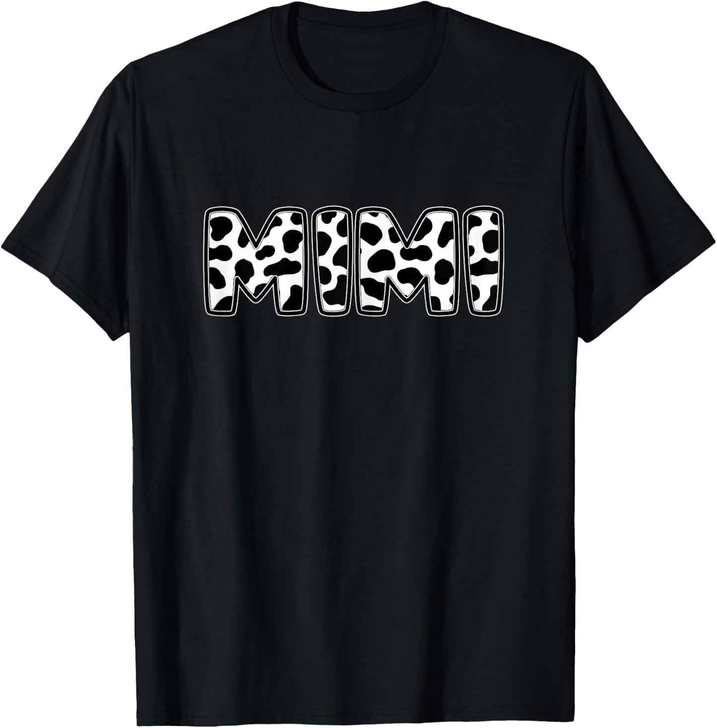 Mimi Cow Print Family Matching T-Shirt - T-Shirt | Black