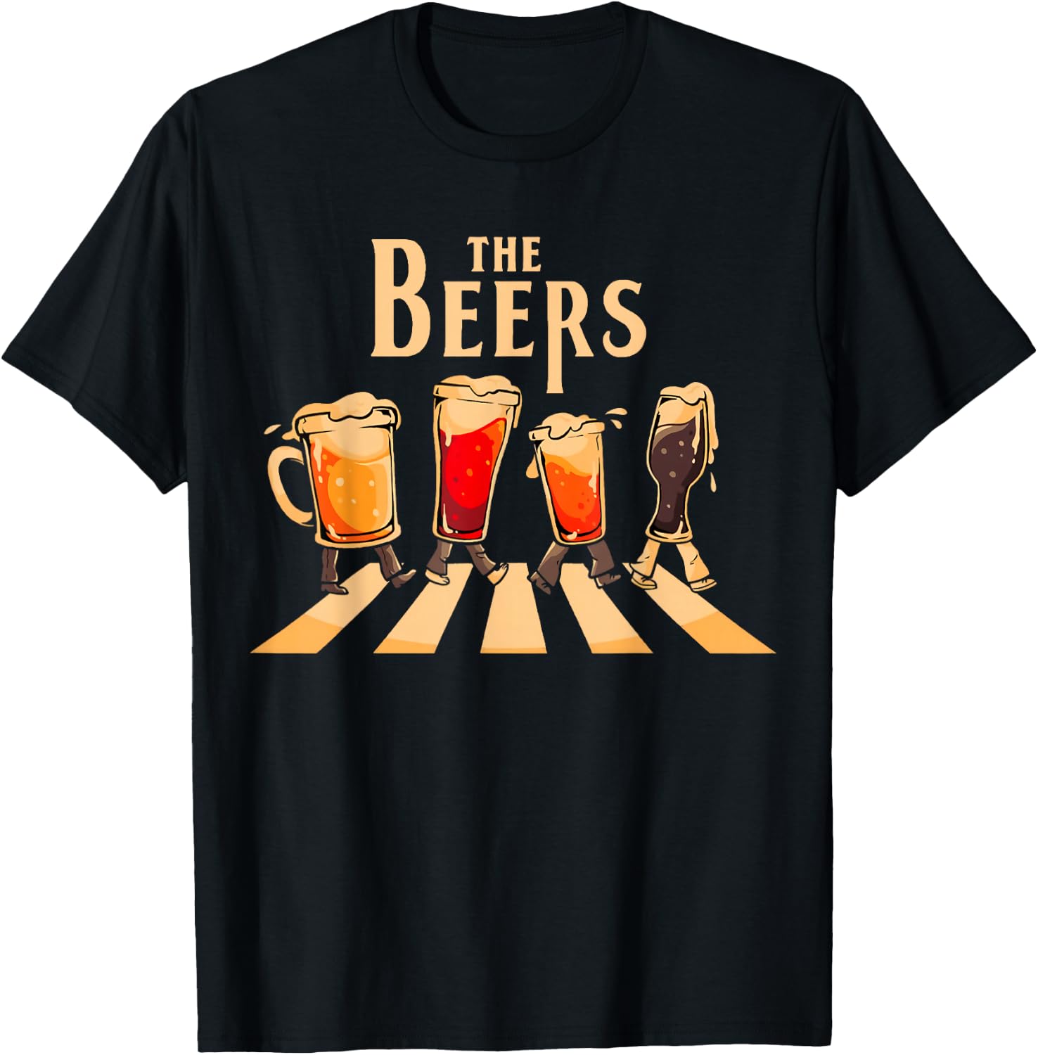Funny The Beers Model Cover T-Shirt - T-Shirt | Black