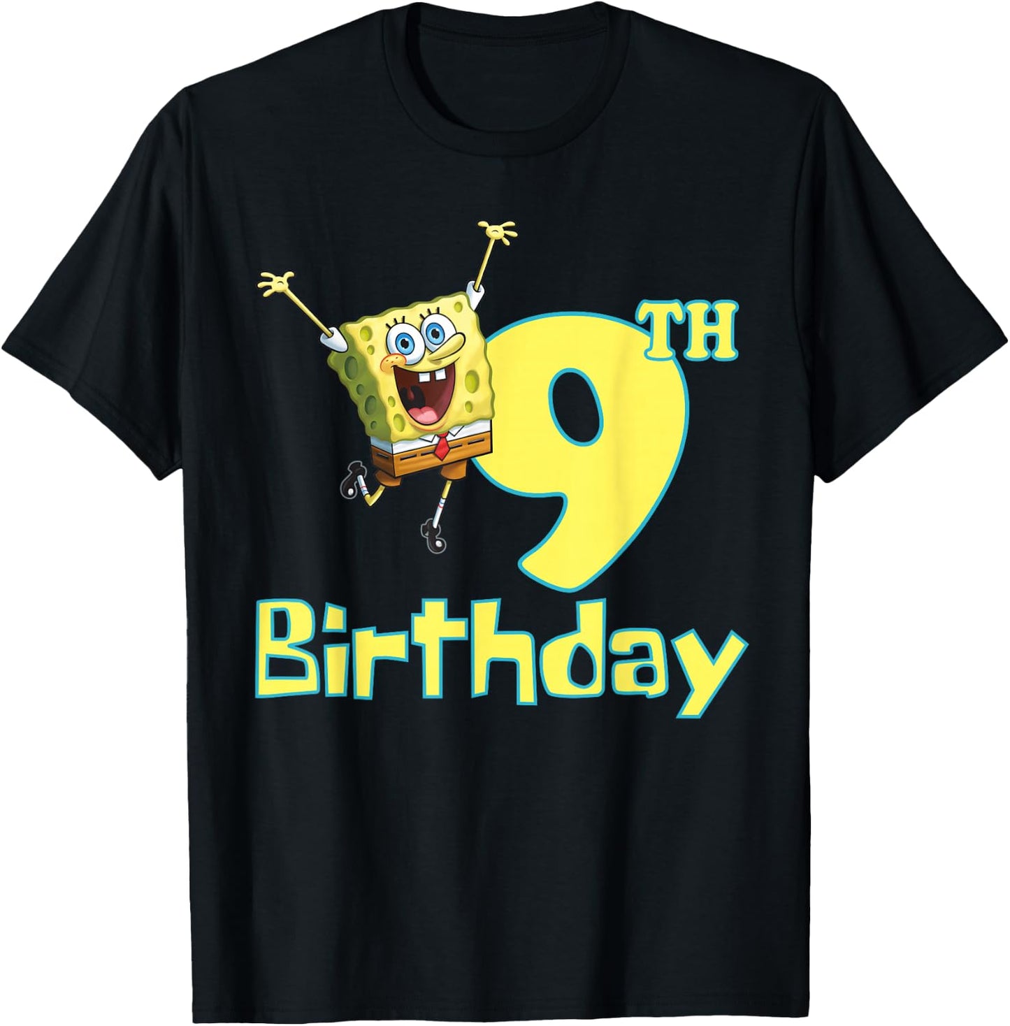 Mademark x SpongeBob SquarePants - SpongeBob SquarePants 9th Birthday T-Shirt - T-Shirt | Black