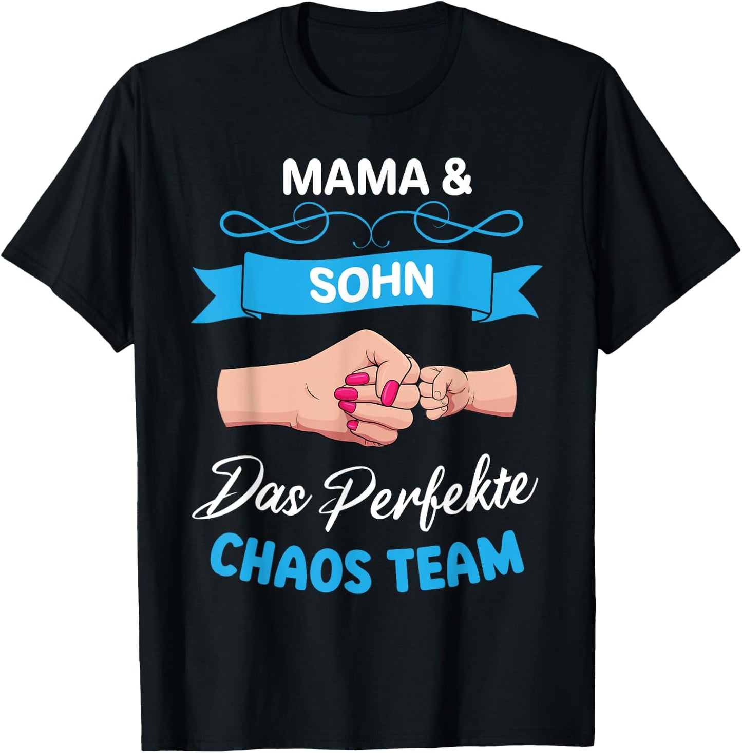 Mama Und Sohn Partnerlook Das Perfekte Chaos Team Muttertag T-Shirt - T-Shirt | Black