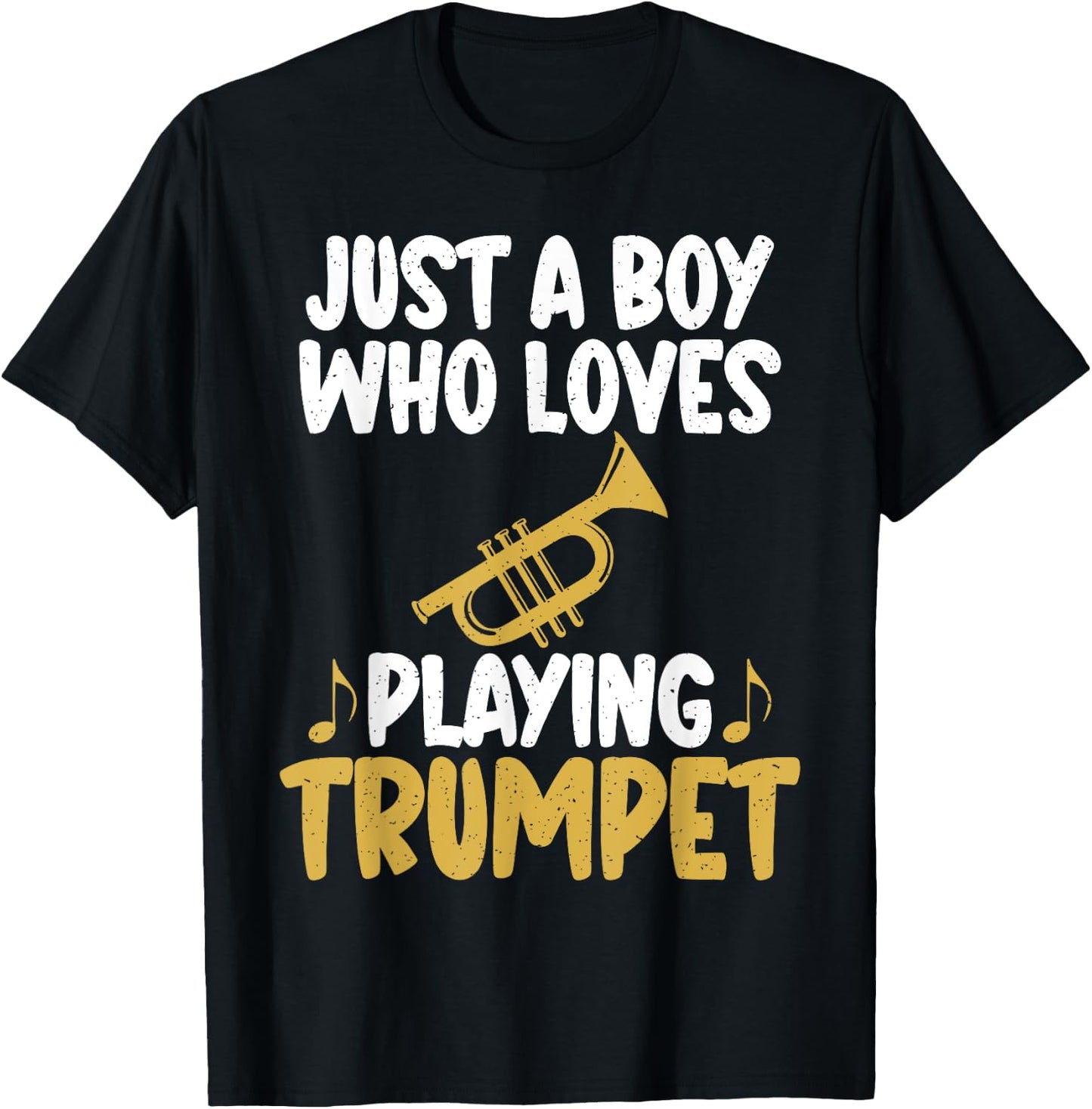 Just a Boy who loves Playing Trumpet Boy Trumpet T-Shirt - T-Shirt | Black
