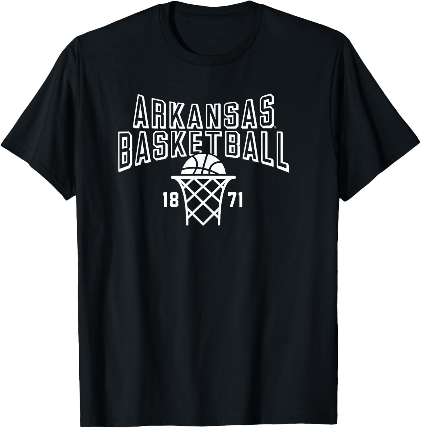 University of Arkansas Razorbacks Basketball Year T-Shirt - T-Shirt | Black