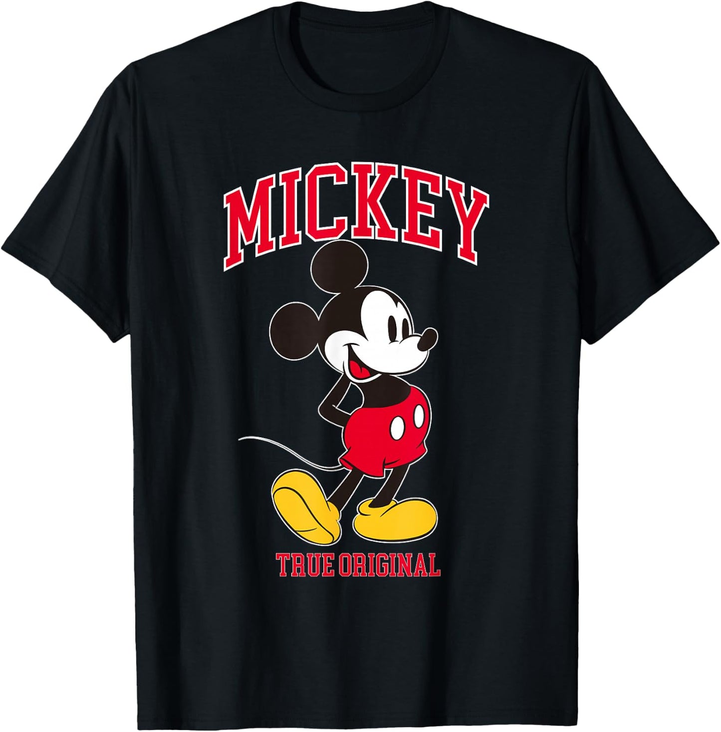 Disney Mickey And Friends Mickey Mouse '28 Football Style T-Shirt - T-Shirt | Black