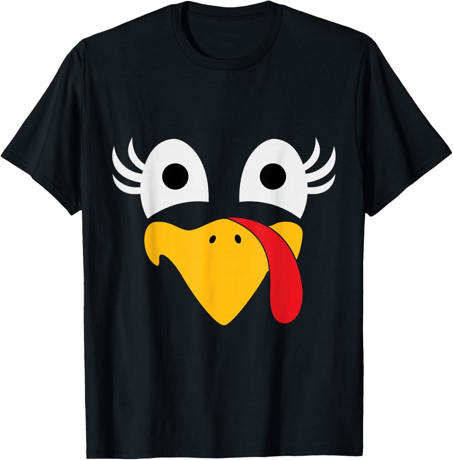 Thanksgiving Turkey Face Matching Family Costume Cute Kids T-Shirt - T-Shirt | Black