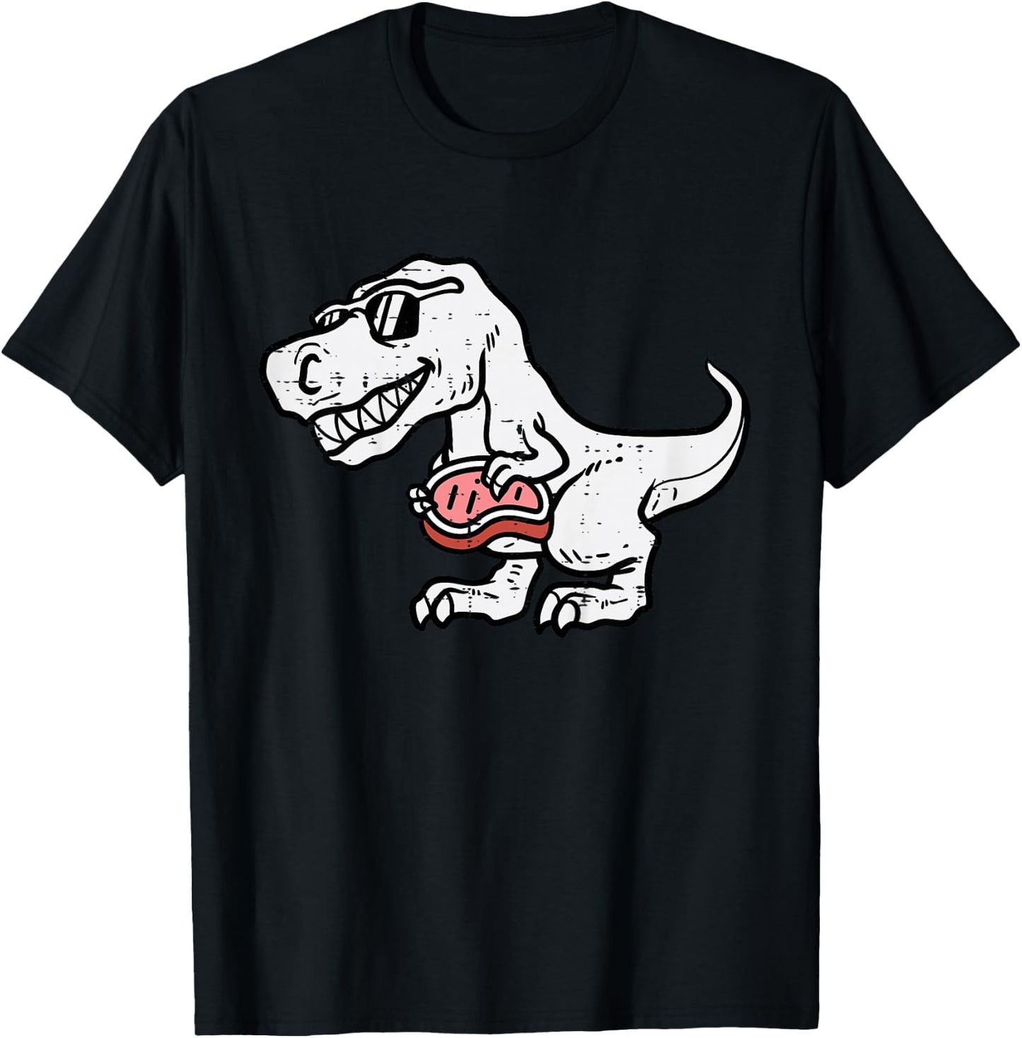 Kids Bbq Meat Lover Dino Trex Barbecue Grilling Boys Kids Toddler T-Shirt - T-Shirt | Black