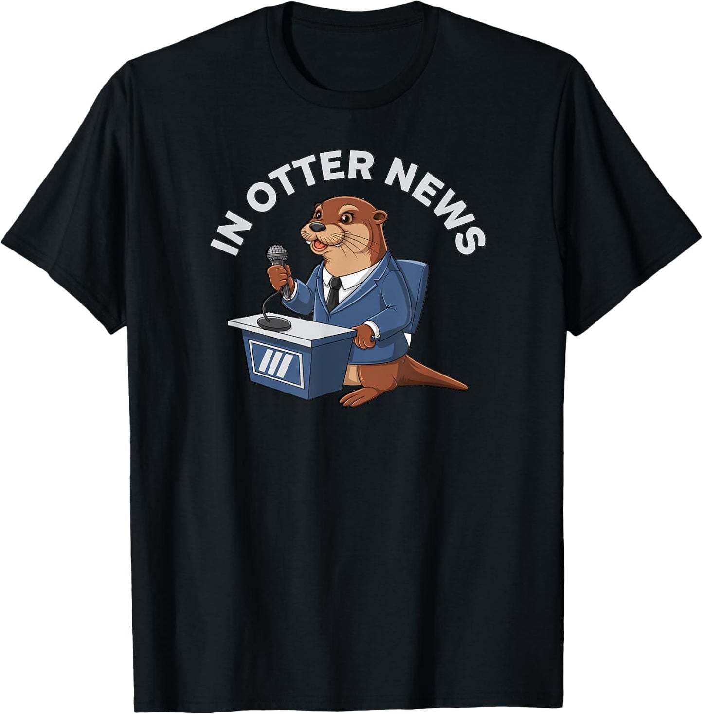 In Otter News Funny Puns Sea Otter T-Shirt - T-Shirt | Black