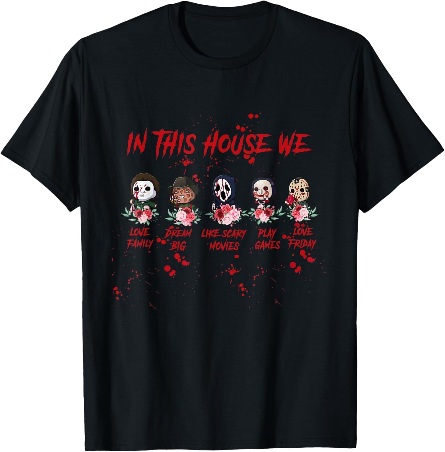 In This House We Love Halloween Family T-Shirt - T-Shirt | Black