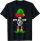 Pet All the Cats Elf Matching Family Christmas T-Shirt - T-Shirt | Black