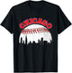 Distressed Baseball Chicago Cityscape Women T-Shirt - T-Shirt | Black