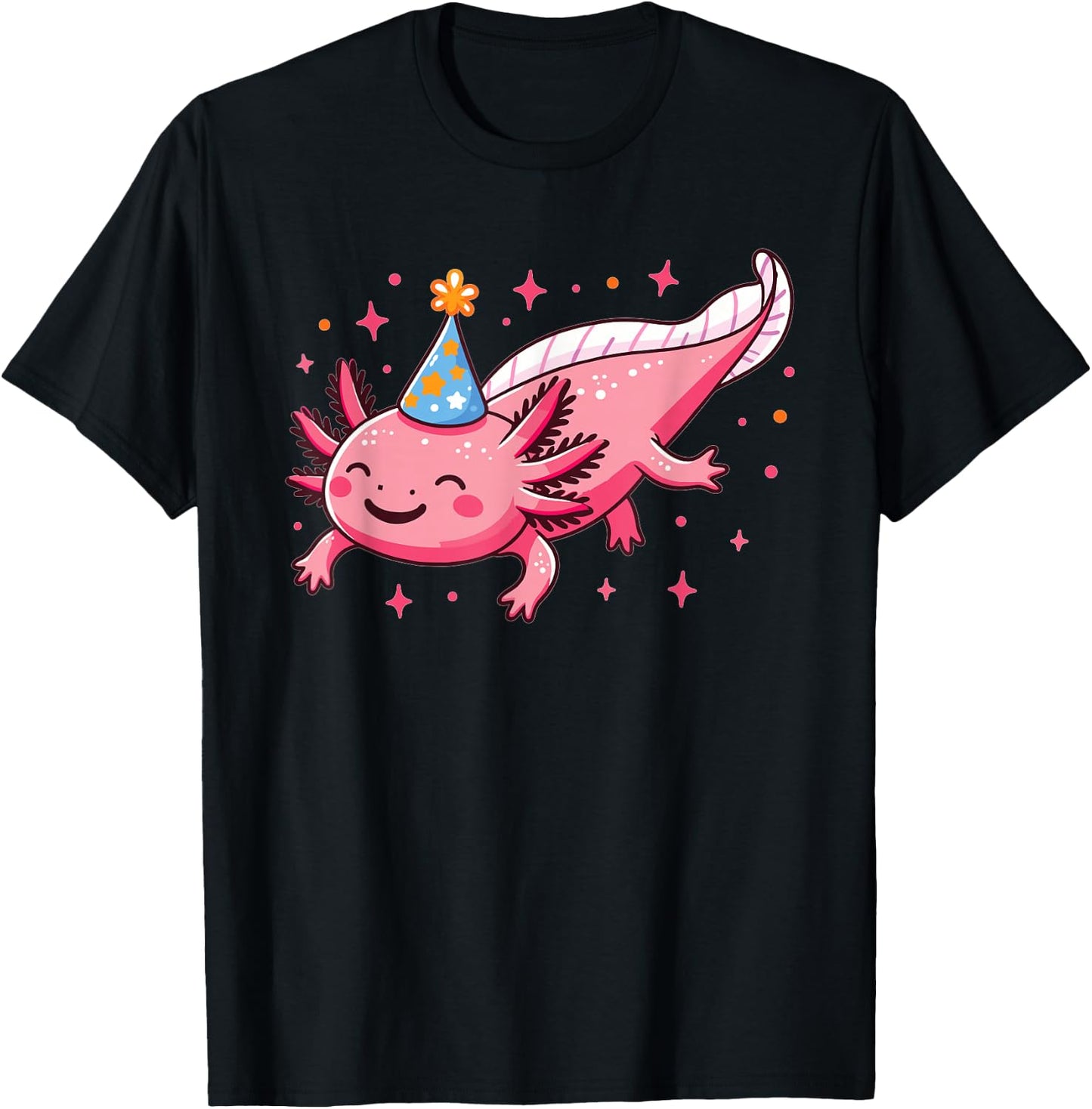 Axolotl Birthday for Children a Birthday Axolotl T-Shirt - T-Shirt | Black