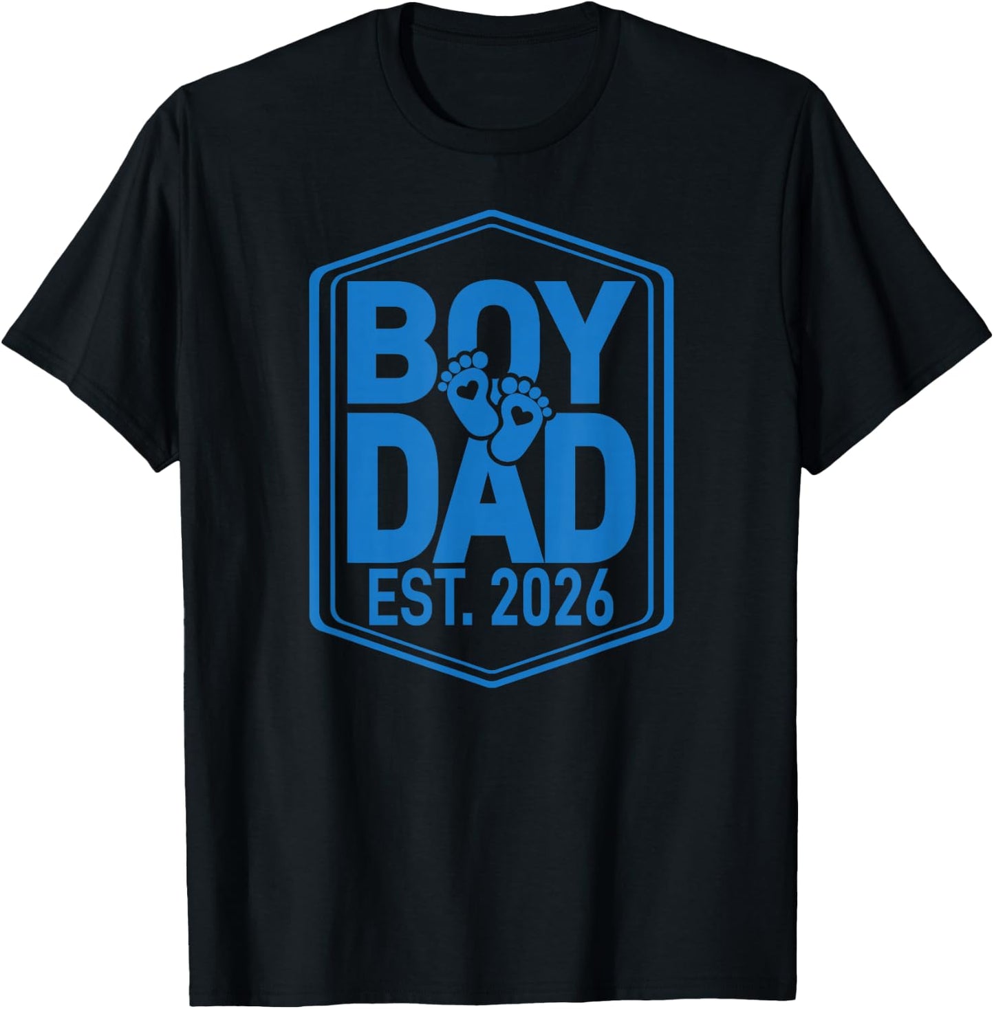 Boy Dad First Father's Day 2026 New Dad 1st Time Daddy T-Shirt - T-Shirt | Black