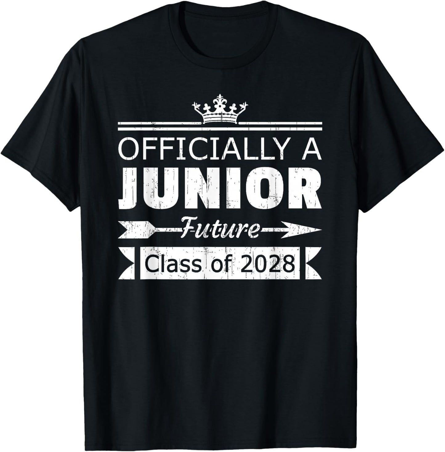 Officially a Junior Class of 2028 First Day 11th Grade T-Shirt - T-Shirt | Black