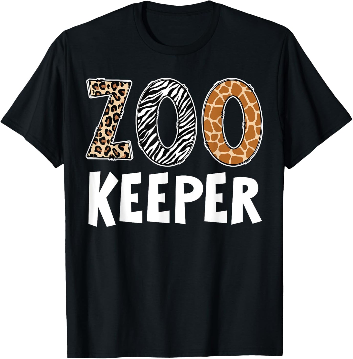 Zookeeper Zoo Keeper Costume Adult Animals Wildlife Safari T-Shirt - T-Shirt | Black
