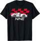 Race Car 9th Birthday Nine Year Old Boy Party T-Shirt - T-Shirt | Black