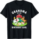Grandma Of The Birthday Girl Farm Animals Farm Theme Party T-Shirt - T-Shirt | Black
