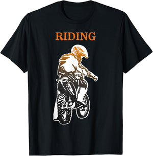 Father Son Matching Riding Buddies Dirt Bike Dad Motocross T-Shirt - T-Shirt | Black