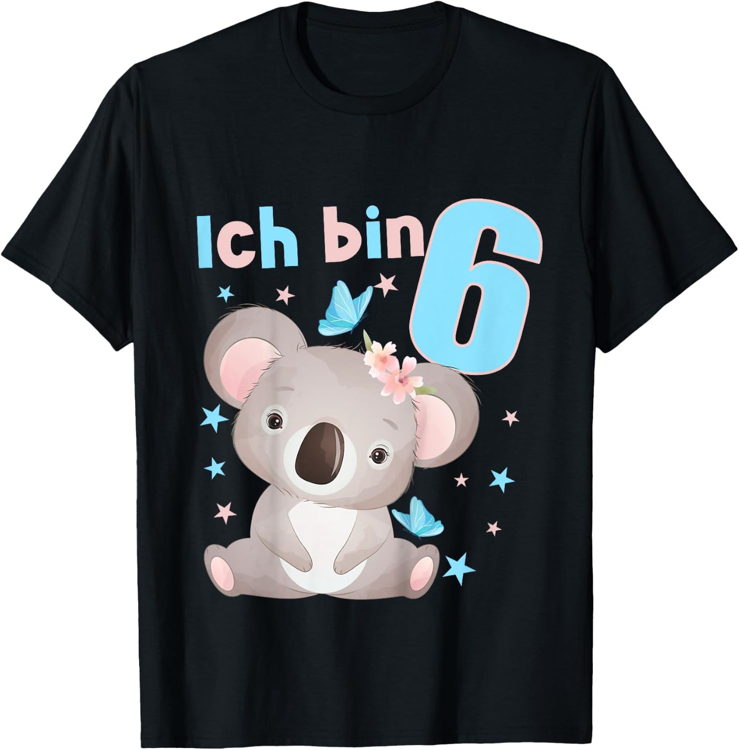 6 Jahre alt Ich bin 6 Koala Koalabär 6. Geburtstag T-Shirt - T-Shirt | Black