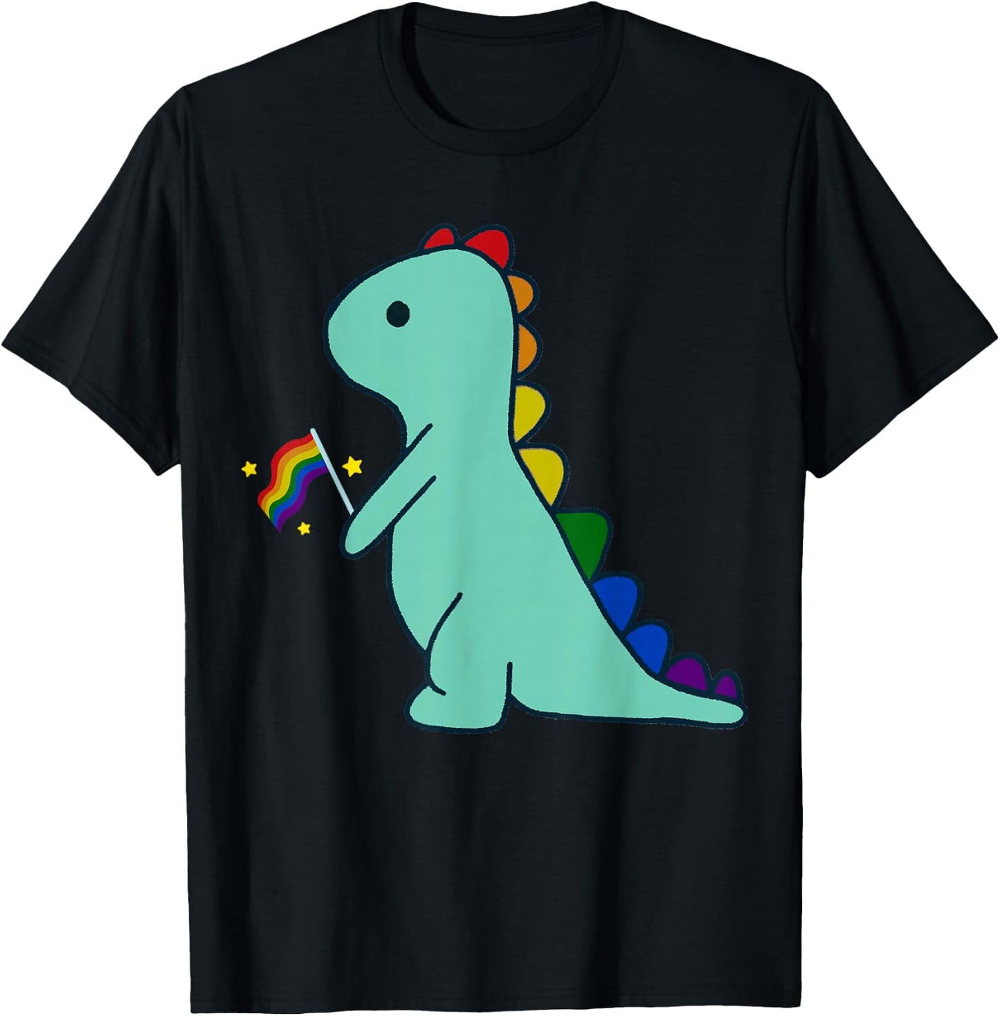 LGBTQ Allysaurus Dinosaurier Regenbogen Flagge Ally Gay Pride Monat T-Shirt - T-Shirt | Black