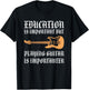 Education Is Important But Playing Guitar Is Importanter T-Shirt - T-Shirt | Black