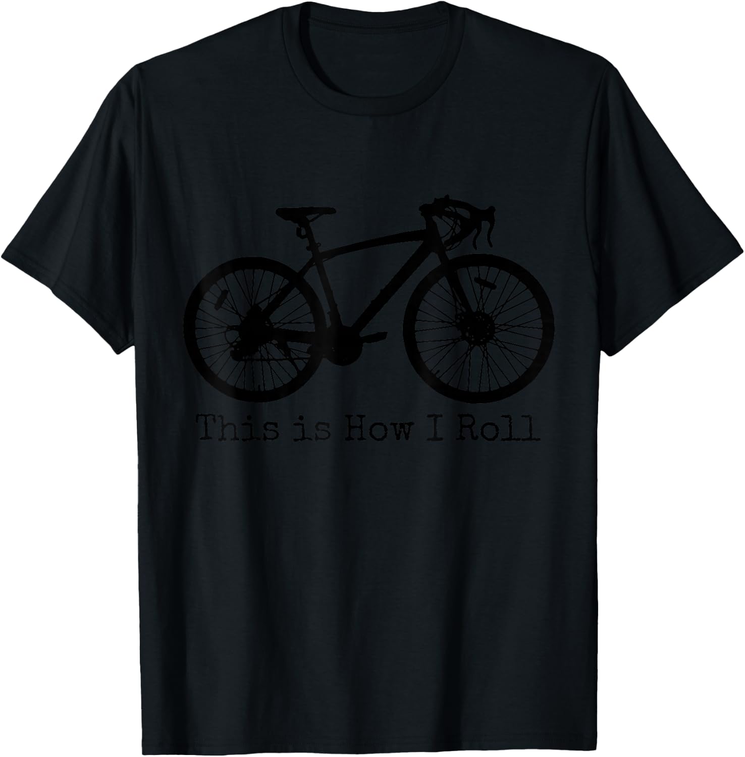 Cycling Road Bike Bicycle Funny Cyclist T-Shirt - T-Shirt | Black