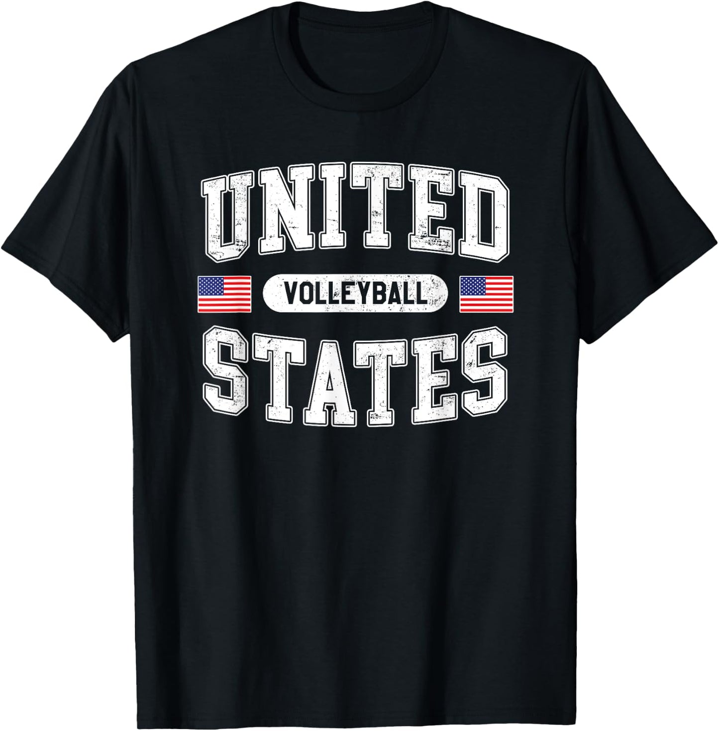 United States Volleyball T-Shirt - T-Shirt | Black