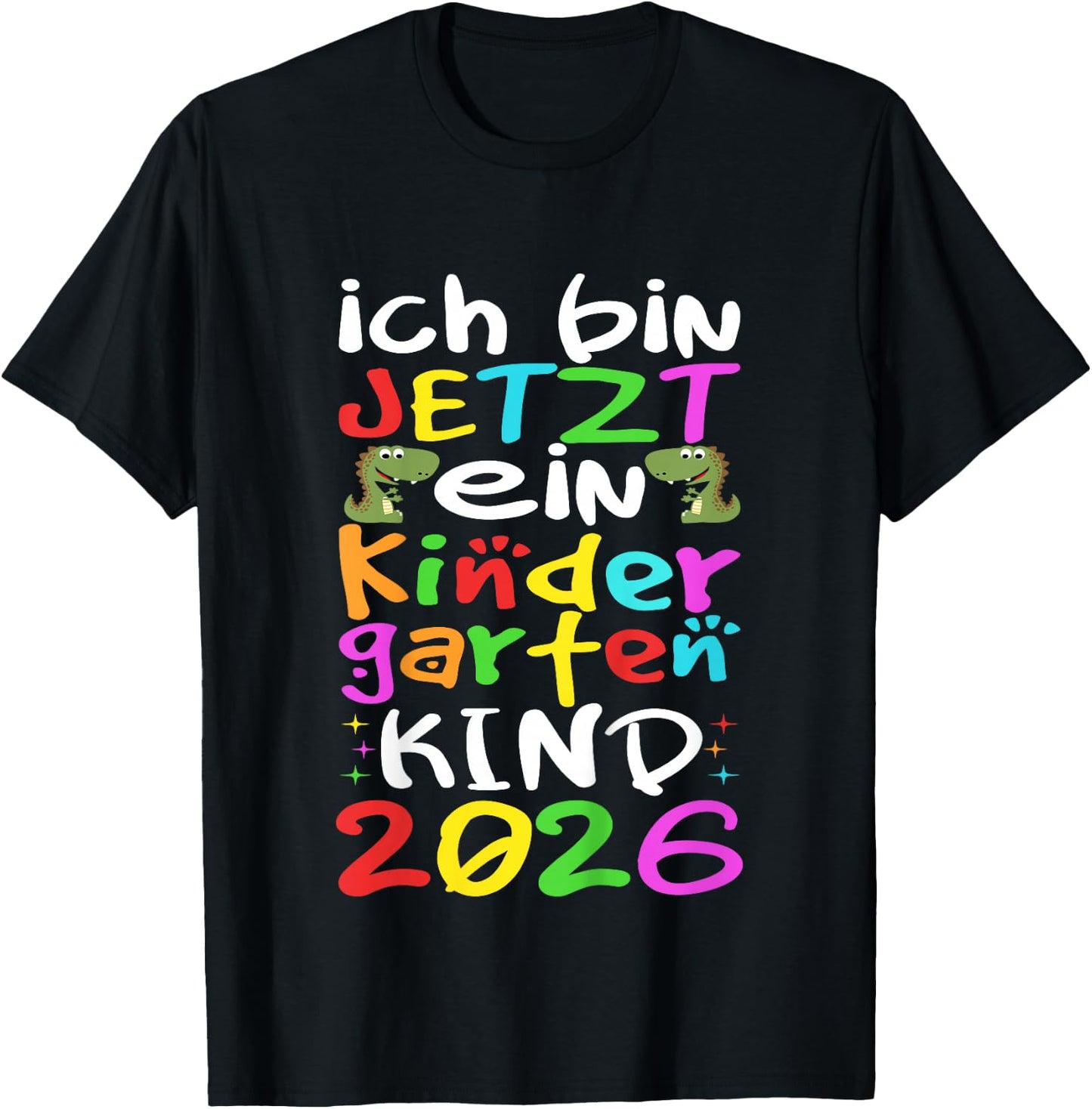 Kindergartenkind 2026 Ich gehe in den Kindergarten, Kita T-Shirt - T-Shirt | Black