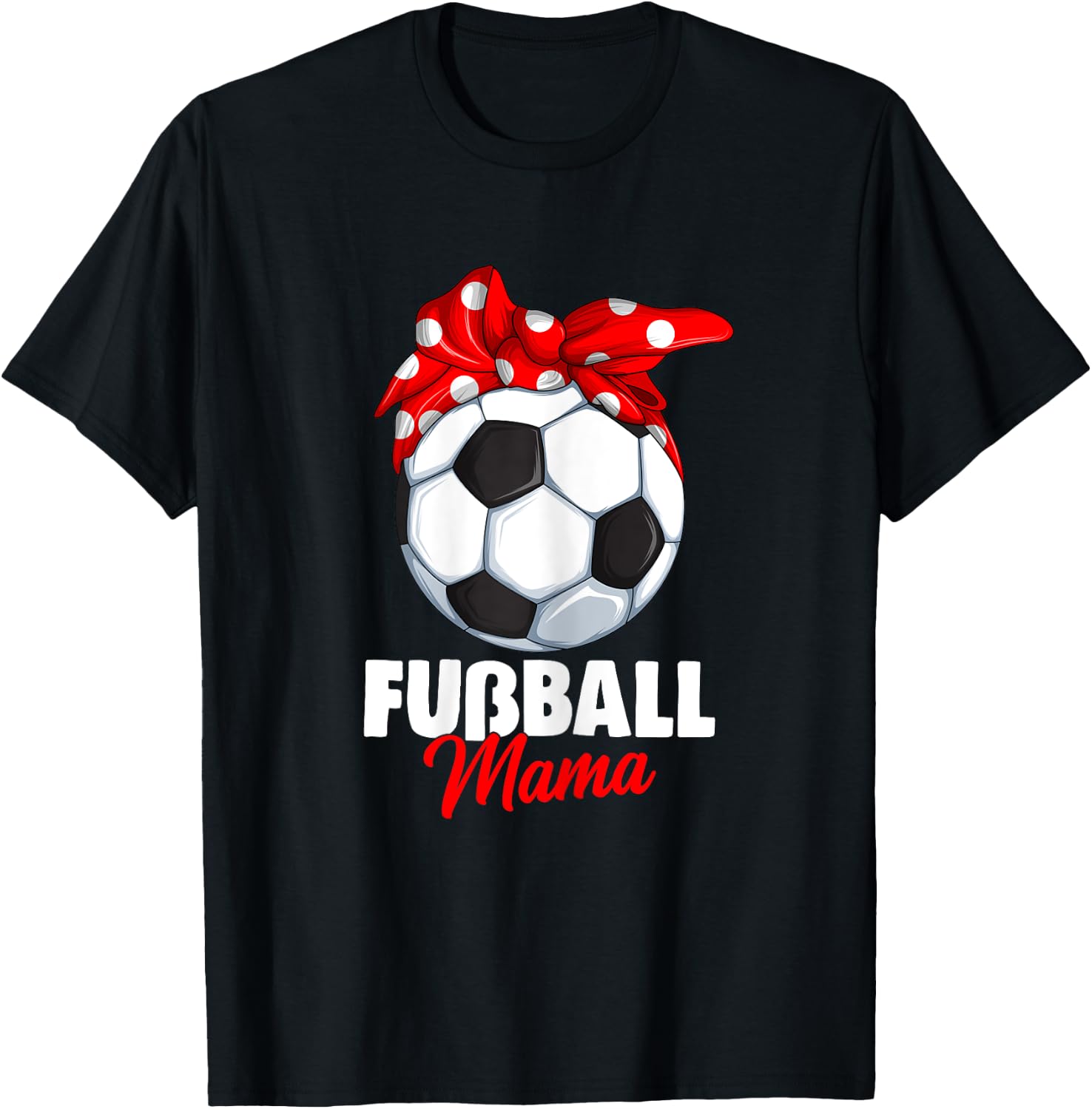 Women's Football Mum Footballer Mother , black, s T-Shirt - T-Shirt | Black