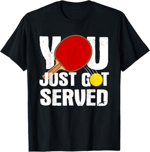 Funny Table Tennis Design Women Ping Pong Players T-Shirt - T-Shirt | Black