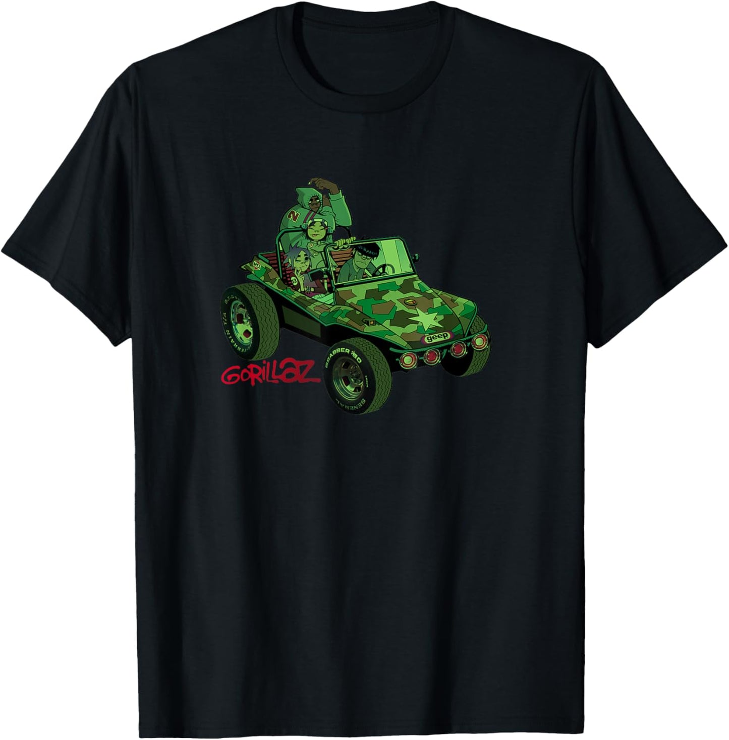 Gorillaz Geep Logo Reverse , black T-Shirt - T-Shirt | Black