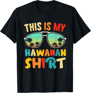 This Is My Hawaiian Aloha Hawaii For Women Boys Shirt T-Shirt - T-Shirt | Black