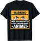 Warning May Spontaneously Talk About Anime Funny Manga Girl T-Shirt - T-Shirt | Black