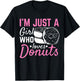 Just A Girl Who Loves Donuts T-Shirt - T-Shirt | Black