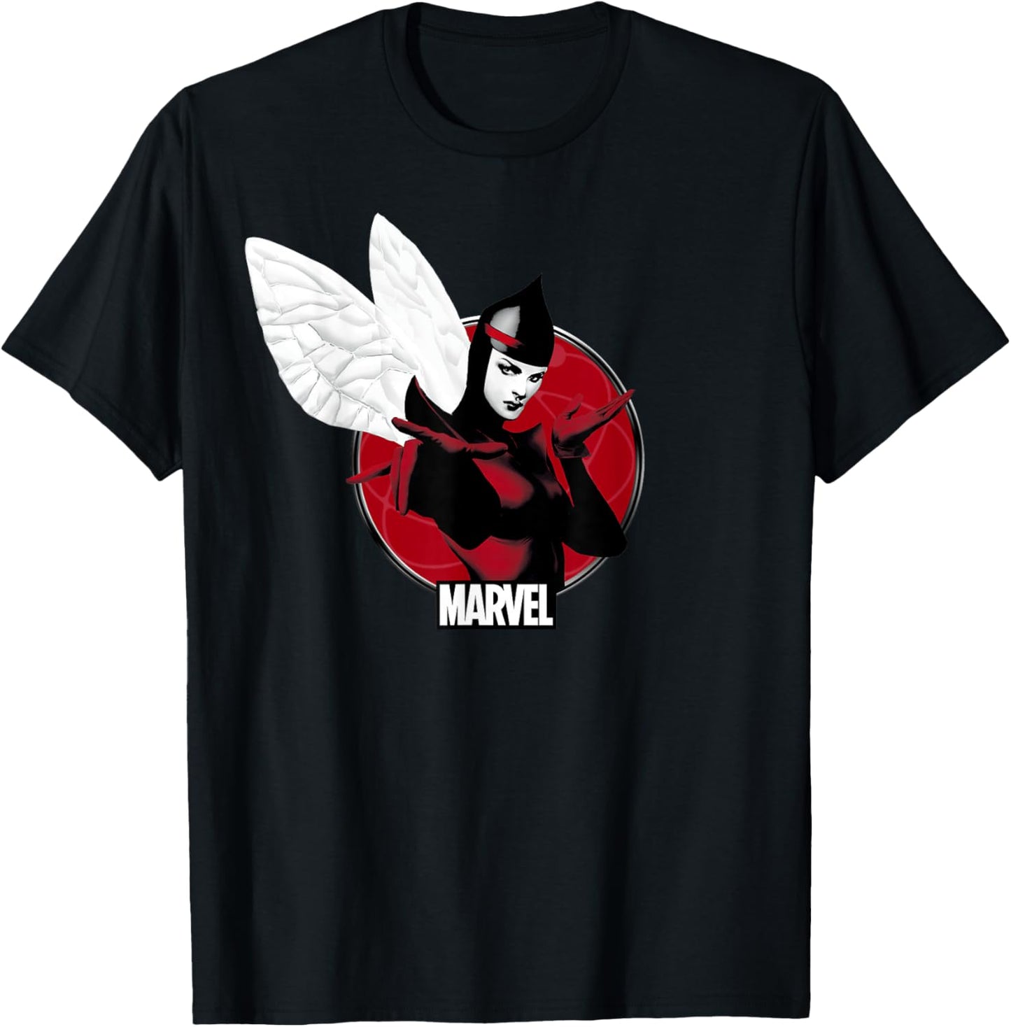 Marvel The Wasp Winged Classic Retro Graphic T-Shirt - T-Shirt | Black
